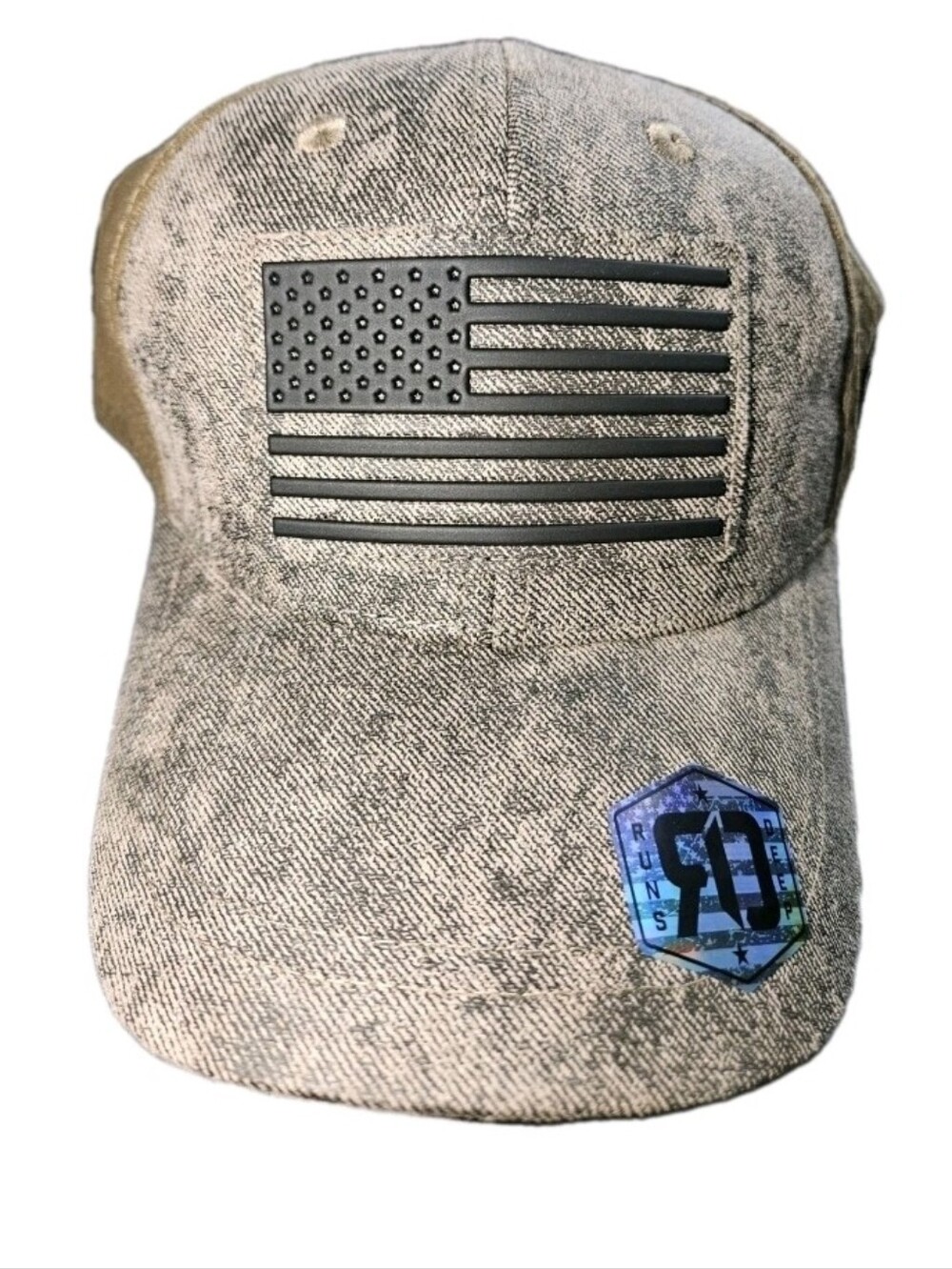 Runs Deep Tactical USA Adjustable Sports  Hat American Flag Brown Snapback